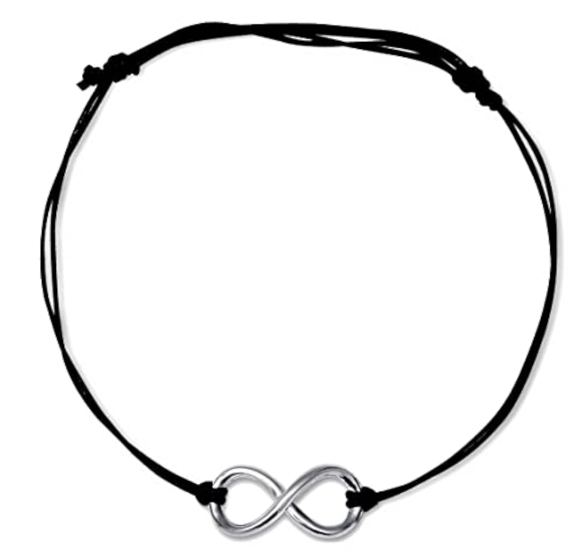 Women's 925 Sterling Silver Infinity Charm Adjustable Anklet